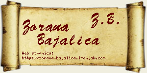 Zorana Bajalica vizit kartica